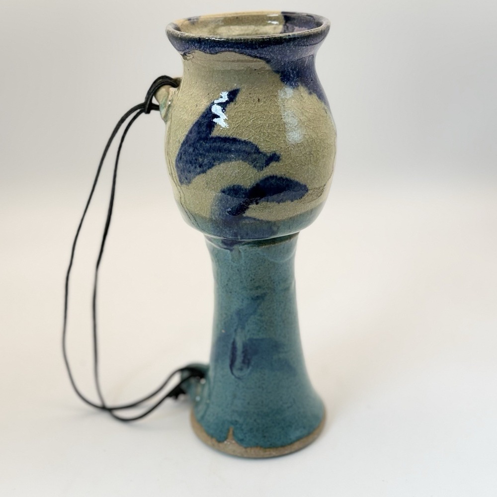 Studio Art Pottery Medieval Fair Goblet Chalice Drinking Beer Wine Glass 10"9625